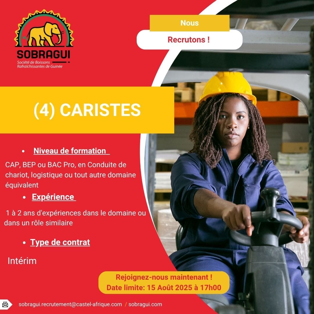 Avis de recrutement – Cariste