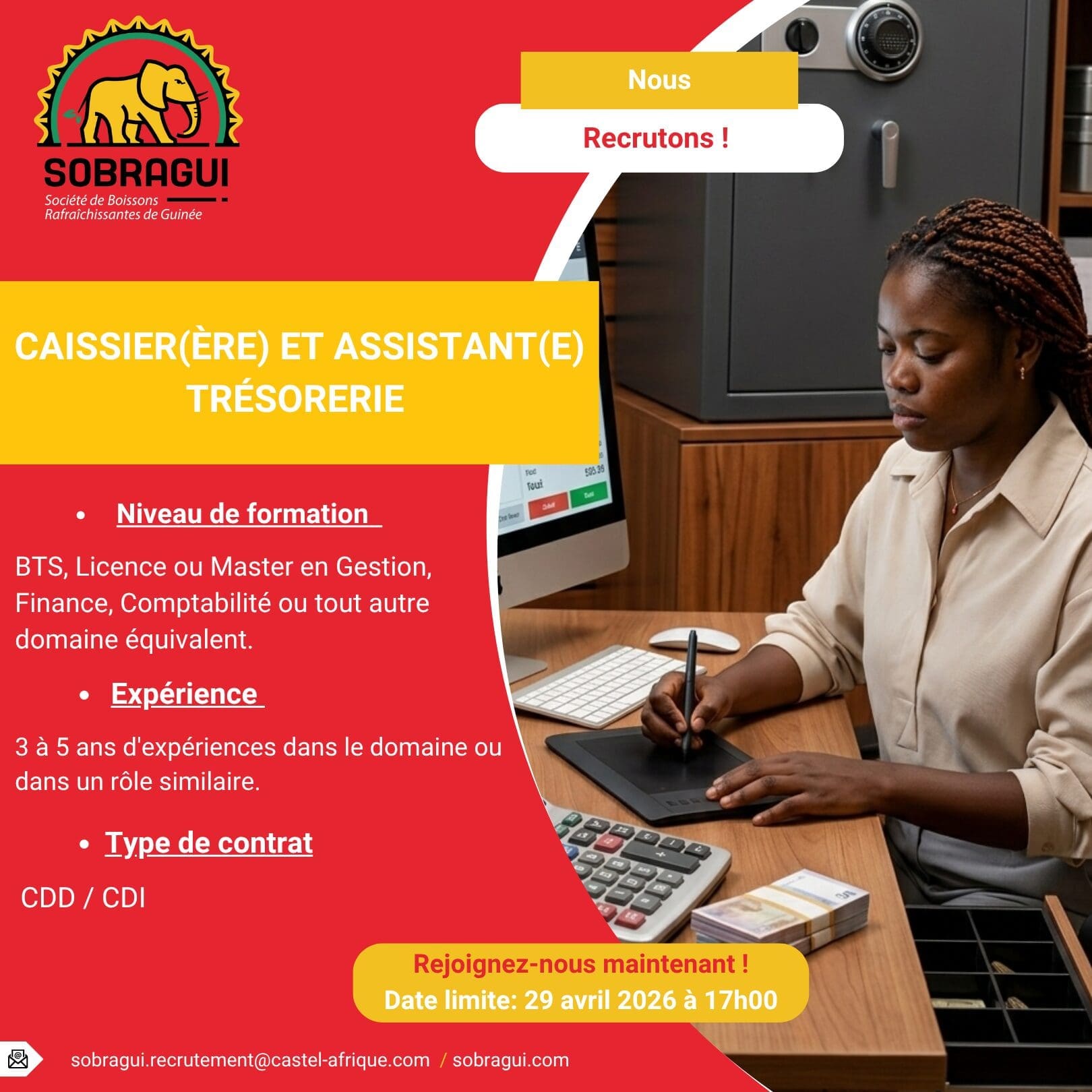 Caissier(ière)-Assistant(e) Trésorerie