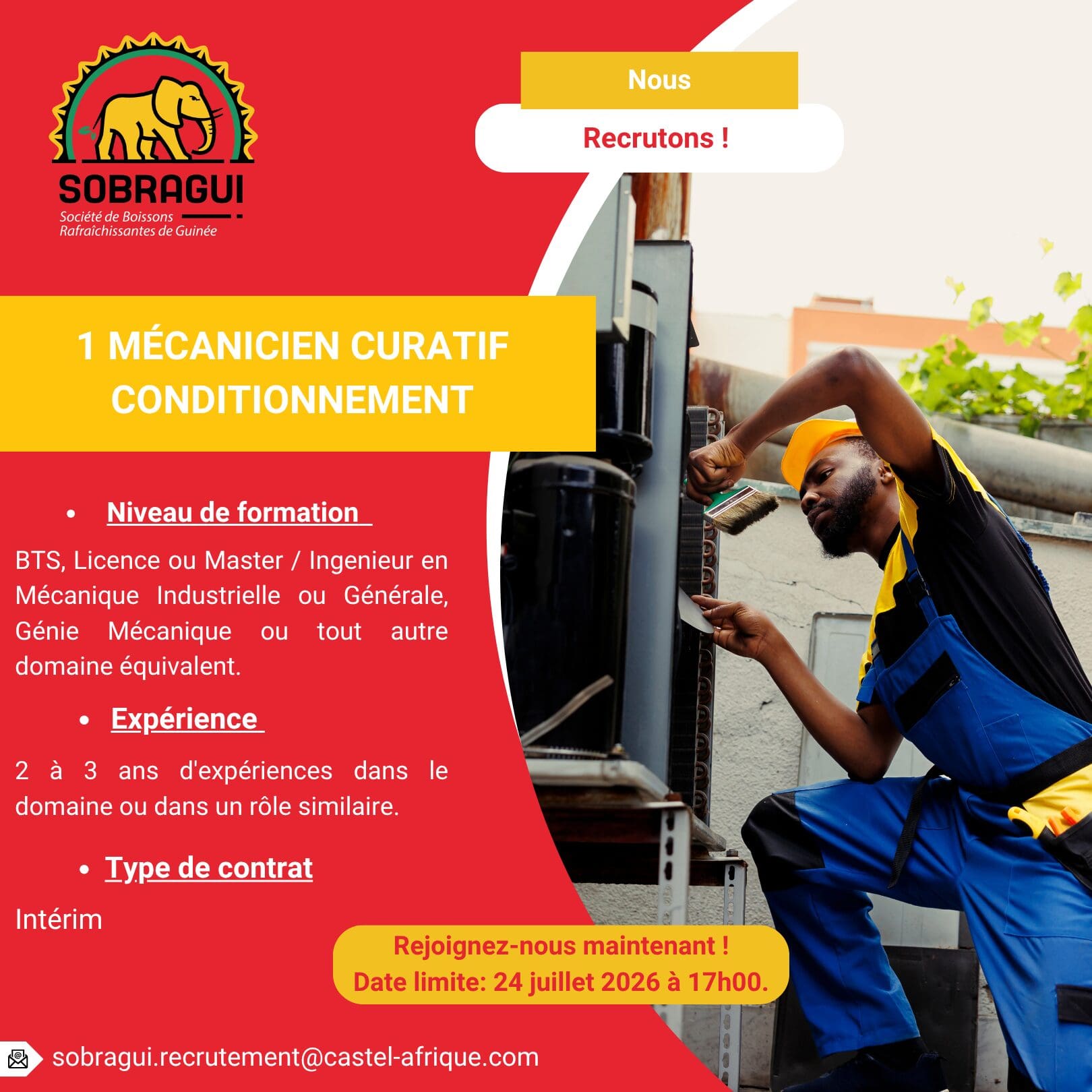Mécanicien Curatif Conditionnement
