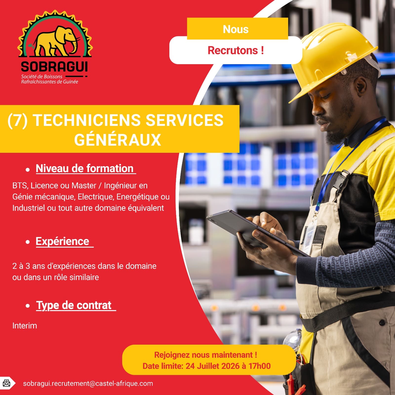 Technicien Services Généraux